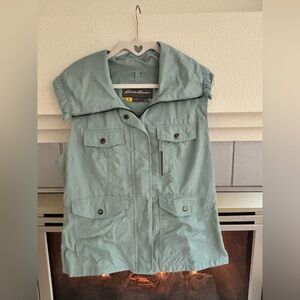 Eddie Bauer Women's Travex Light Seafoam Utility Vest LARGE